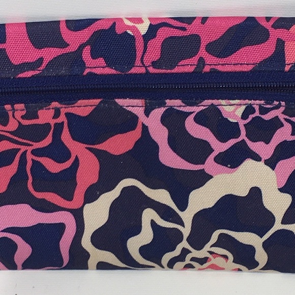 Vera Bradley Make up Case Navy Magenta - Picture 4 of 6
